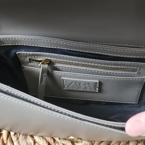 Zara Taupe Crossbody Bag - Picture 5 of 8